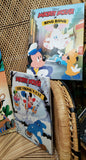 1990 Mickey Mouse In Twin Books Full Set Of 6: The Cactus Kid, Sky Island, Bing Bong, The Phantom Blot, Barracuda Island, The Viking's Eye