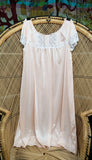 70s Peach & Lace Nightgown By Montgomery Ward, MD