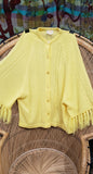 AS IS 60s Yellow Sweater Poncho