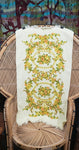 60s Yellow Floral Bath Towel By Tastemaker