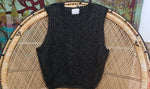 Vintage Black & Gold Knit Sweater Vest