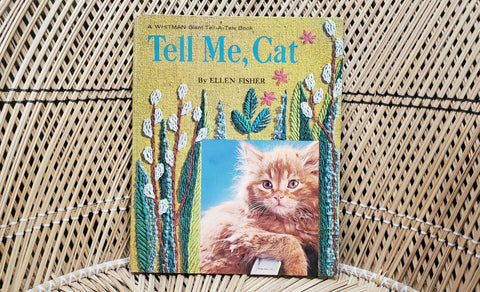 1965 Tell Me, Cat By Ellen Fisher, A Whitman Giant Tell-A-Tale Book